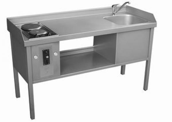 Küchen-Arbeitstisch mit Durchlauferhitzer, MSK1.E